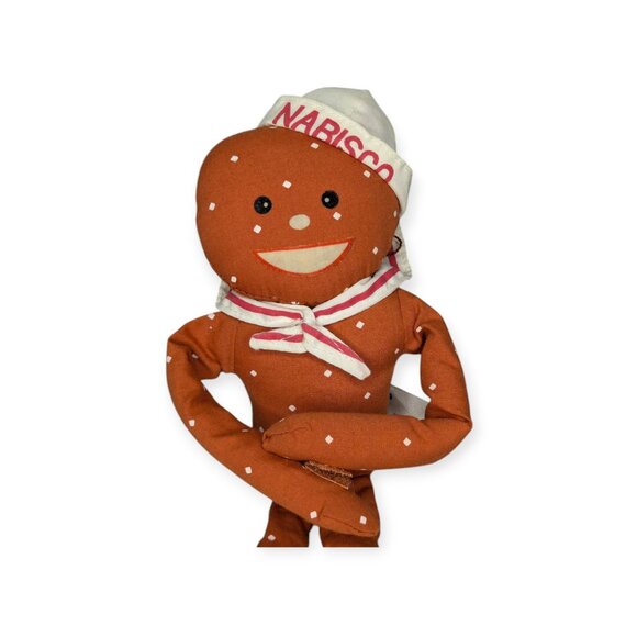 Vintage Nabisco 10" Tall Mr. Salty Stuffed Plush Pretzel Doll Sailor Hat - Picture 2 of 11